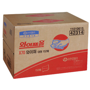 유한킴벌리 와이프올 X70와이퍼(대형) YK-42314 1BOX / 한국 320×430mm(152매/박스)공구
