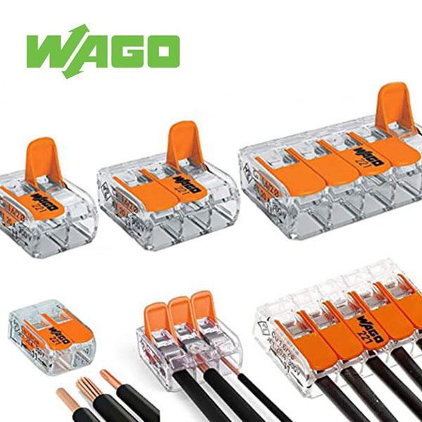 WAGO 와고 전선커넥터 단선 연선 와이어 케이블 연결 단자 고용량 221-612 613 615공구